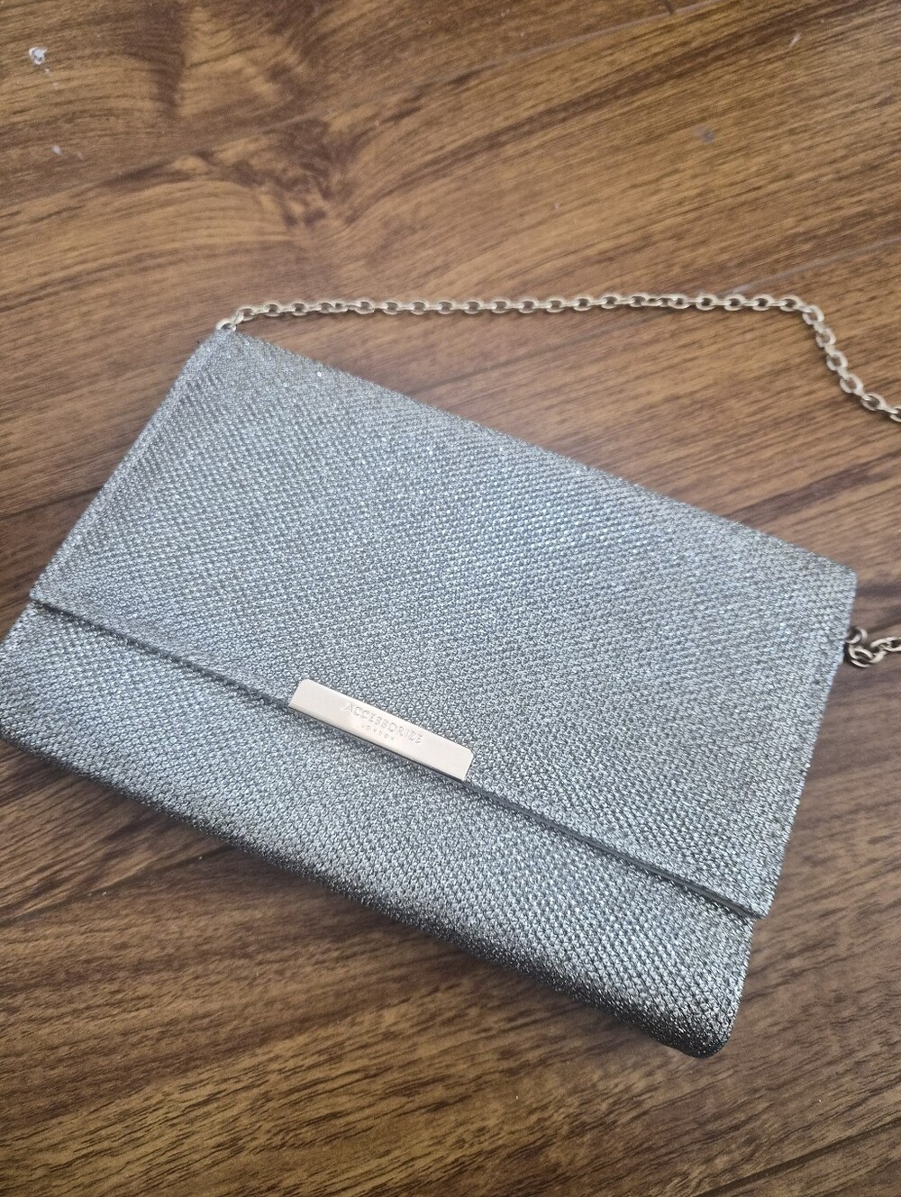 Accessorize Metallic Gold Chain Shoulder Bag - Designer Plaque